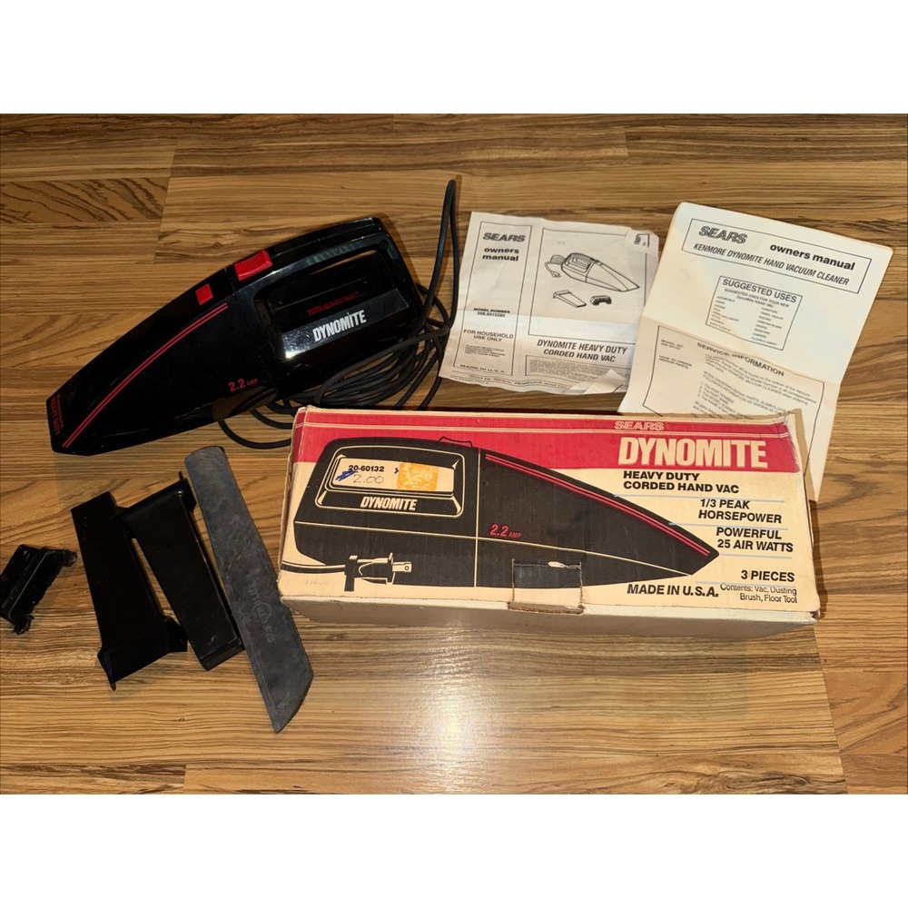 Vintage Sears Kenmore Dynomite Heavy Duty Had Vac Made In USA